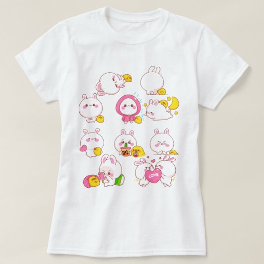Kawaii Bunnies T - Shirt (Design vorne)