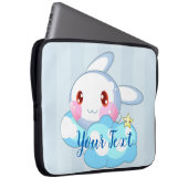 Kawaii Bunny, Cloud & Star Custom Laptopschutzhülle (Vorne Rechts)