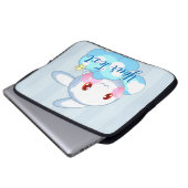 Kawaii Bunny, Cloud & Star Custom Laptopschutzhülle (Vorne Knopf)