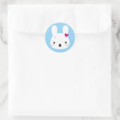 Kawaii Bunny Emotions Runder Aufkleber (Tasche)