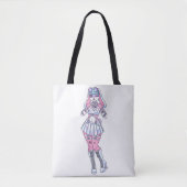 Kawaii Bunny Girl Pastel Furry Tote Bag Tasche (Vorderseite)
