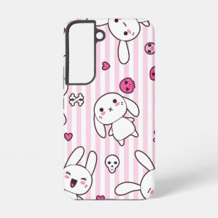 Kawaii Bunny Goth Handyhülle – Cute Pink Alt Ästhe Samsung Galaxy Hülle