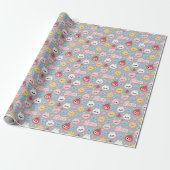 Kawaii Bunny Hearts Love Seamless Pattern Geschenkpapier (Ungerollt)