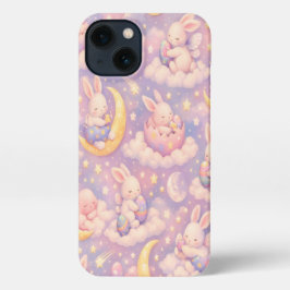 Kawaii Bunny iPhone 13 Case, Pastel Purple Rabbit  Hülle