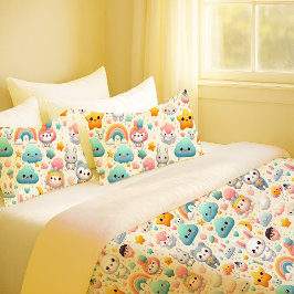 Kawaii Bunny Pastel Whimsical Nursery Pillowcase Kissenbezug