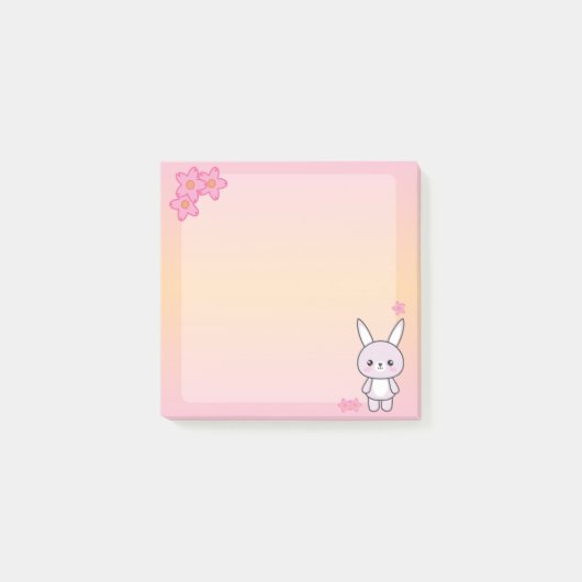 Kawaii-Bunny Post-It-Notes Post-it Klebezettel (Vorderseite)