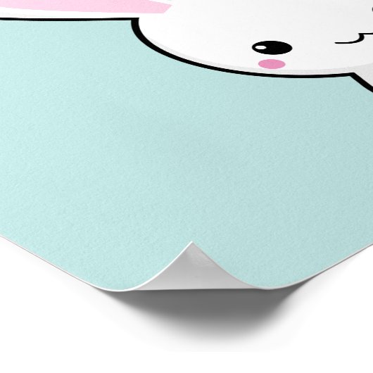 Kawaii bunny poster (Ecke)