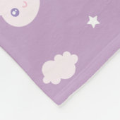Kawaii Bunny Rabbit Pastel Lila Muster Monogram Fleecedecke (Ecke)