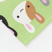 Kawaii Bunny Rabbits Fleecedecke (Ecke)