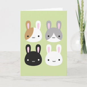 Kawaii Bunny Rabbits Karte