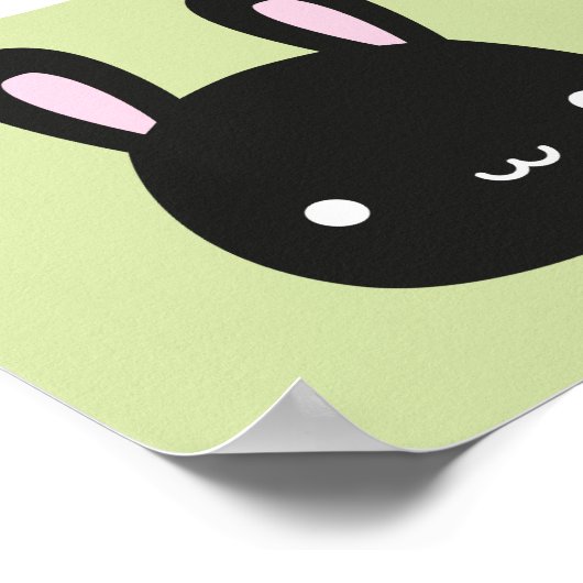 Kawaii Bunny Rabbits Poster (Ecke)