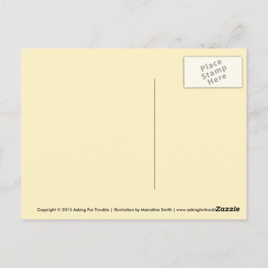 Kawaii Bunny Squares Postkarte (Rückseite)