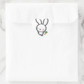 Kawaii Bunny und Carrot Herz-Aufkleber (Tasche)