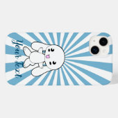 Kawaii Bunny's Hug Custom (Blau) Case-Mate iPhone Hülle (Rückseite (Horizontal))