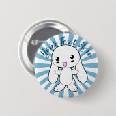 Kawaii Bunny's Hug Custom Button (Vorne & Hinten)