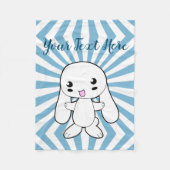 Kawaii Bunny's Hug Custom Fleecedecke (Vorderseite)