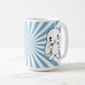 Kawaii Bunny's Hug Custom Kaffeetasse (VorderseiteRechts)