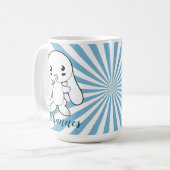 Kawaii Bunny's Hug Custom Kaffeetasse (Vorderseite Links)