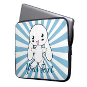 Kawaii Bunny's Hug Custom Laptopschutzhülle (Vorderseite Links)