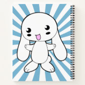 Kawaii Bunny's Hug Custom Notizblock (Rückseite)