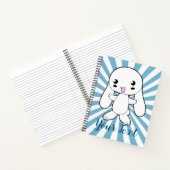 Kawaii Bunny's Hug Custom Notizblock (Innenseite)