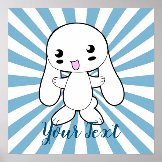 Kawaii Bunny's Hug Custom Poster (Vorne)