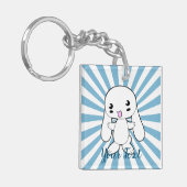 Kawaii Bunny's Hug Custom Schlüsselanhänger (Vorderseite links)