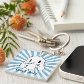 Kawaii Bunny's Hug Custom Schlüsselanhänger (Vorderseite rechts)