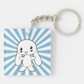 Kawaii Bunny's Hug Custom Schlüsselanhänger (Rückseite)