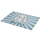 Kawaii Bunny's Hug Custom Schneidebrett (Ecke)