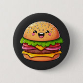 Kawaii Burger Delight Button (Vorderseite)