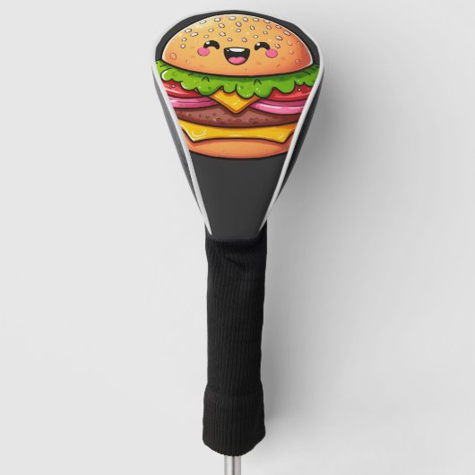Kawaii Burger Delight Golf Headcover (Vorderseite)