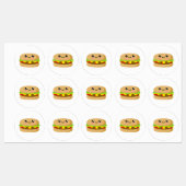 Kawaii Burger Etiketten (Blatt)