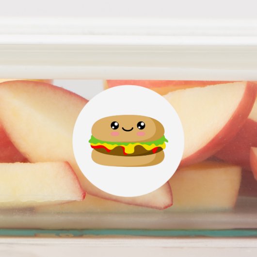 Kawaii Burger Etiketten (Befestigt)