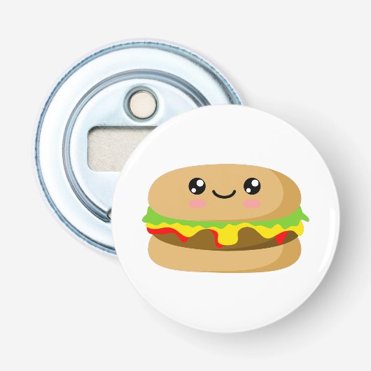 Kawaii Burger Flaschenöffner (Vorderseite)