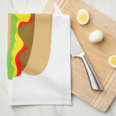 Kawaii Burger Geschirrtuch (Viertel Falte)