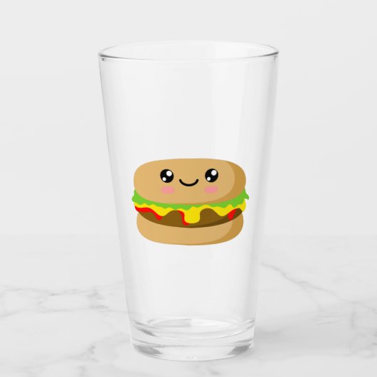Kawaii Burger Glas (Vorderseite)