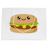 Kawaii-Burger Große Geschenktüte (Vorderseite)