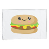Kawaii Burger Kissenbezug (Vorderseite-Rechts)