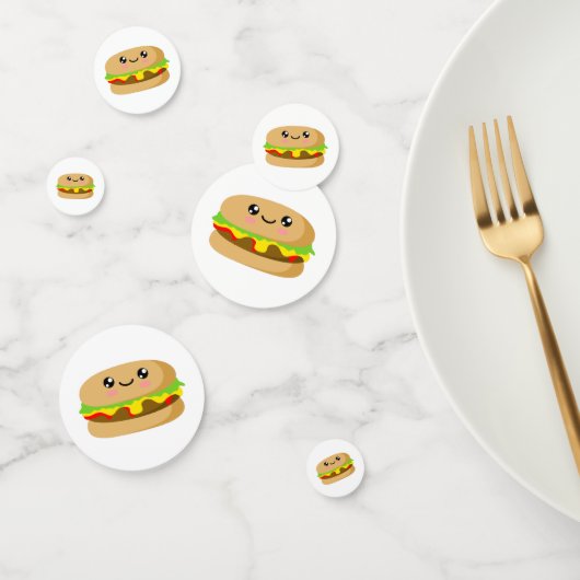 Kawaii Burger Konfetti (Gruppe)