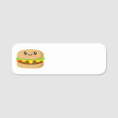Kawaii-Burger Namensschild (Vorderseite)