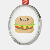 Kawaii Burger Ornament Aus Metall (Links)