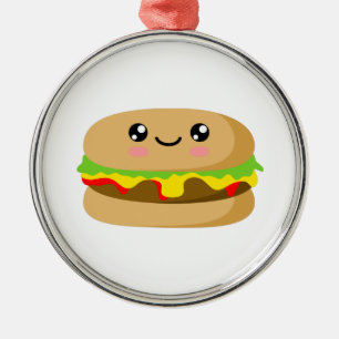 Kawaii Burger Ornament Aus Metall