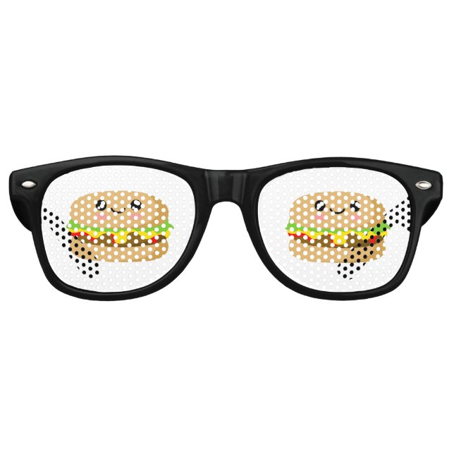 Kawaii Burger Partybrille (Vorderseite)