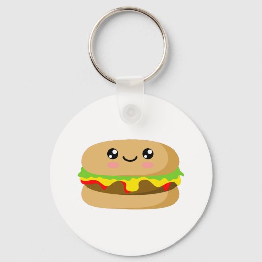 Kawaii Burger Schlüsselanhänger (Vorderseite)