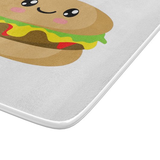 Kawaii Burger Schneidebrett (Ecke)