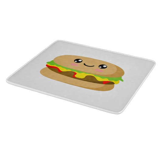 Kawaii Burger Schneidebrett (Ecke)