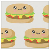 Kawaii Burger Stoff (Nahaufnahme)