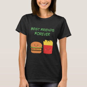 Kawaii Burger und Pommes die beste Freundinnen sin T-Shirt