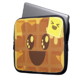 Kawaii Butter Waffle Frühstück Laptopschutzhülle (Vorderseite Links)